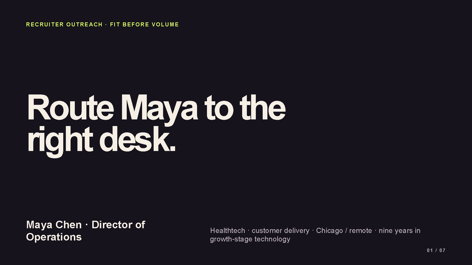 Campaign frame from the Recruiter Outreach Agent example